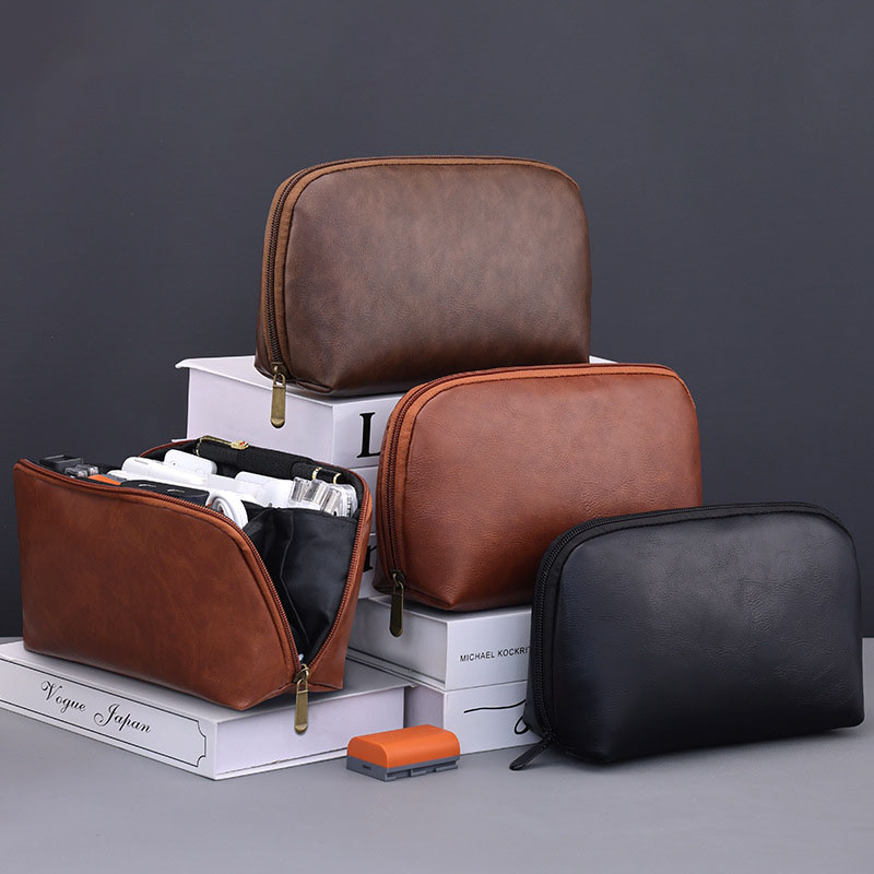 Tech Accessories Bag - Borsa organizer per cavi in pelle