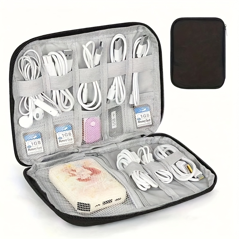 Tech Accessories Travel Organizer Pouch - 1PC Custodia Organizzatrice per Cavi da